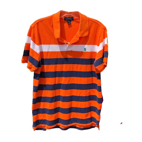Banks Boys Polo Orange Stripe